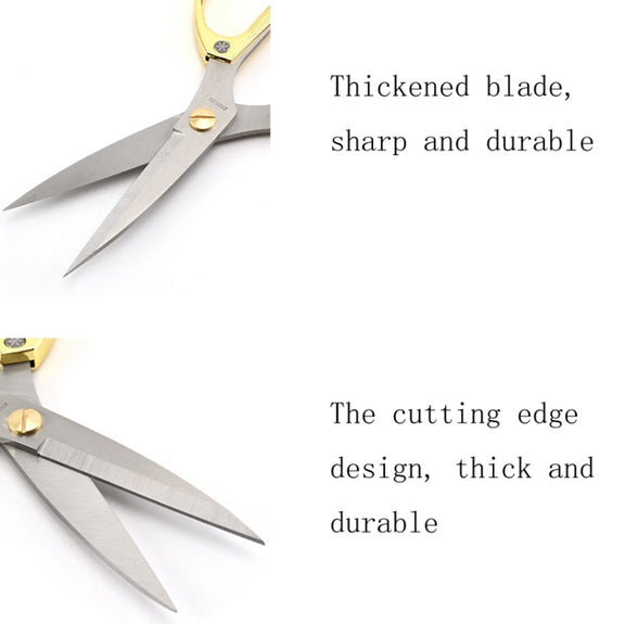 K82 Stainless Steel Alloy Scissors Multifunctional Household Powerful Diamond Scissors(Silver)