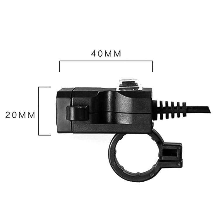 Dual USB Port 12V Water-resistant Motorbike Motorcycle Handlebar Charger 5V 1A/2.1A Adapter Power Supply Socket for Phone Mobile