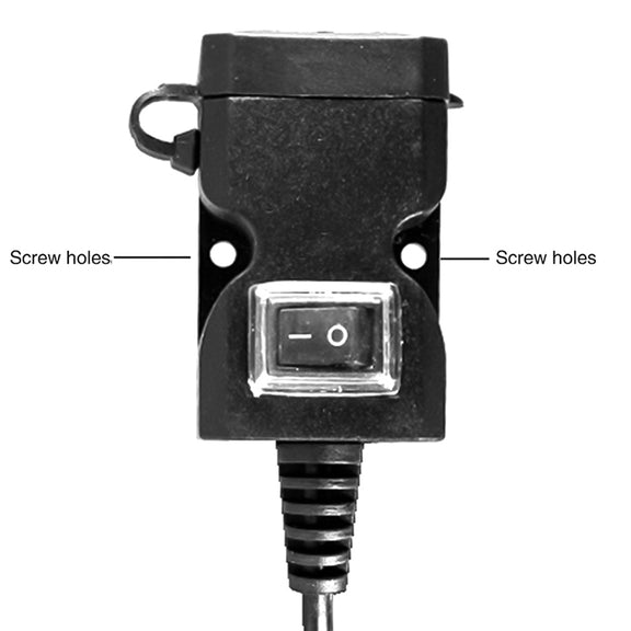 Dual USB Port 12V Water-resistant Motorbike Motorcycle Handlebar Charger 5V 1A/2.1A Adapter Power Supply Socket for Phone Mobile