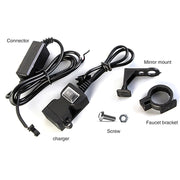 Dual USB Port 12V Water-resistant Motorbike Motorcycle Handlebar Charger 5V 1A/2.1A Adapter Power Supply Socket for Phone Mobile