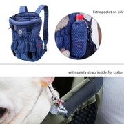 Doglemi Pet Outing Backpack Dog Shoulder Chest Bag Breathable Mesh Dog Cat Bag, Size:L(Gray)