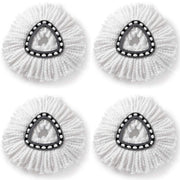 4 PCS Rotating Triangle Cotton Yarn Mop Head Mop Replacement Cloth For O-Cedar/Vileda