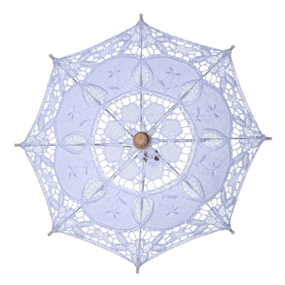 Wedding Bridal Lace Umbrella Shooting Props Wedding Supplies, Size: Length 26cm/ Diameter 29cm(White)