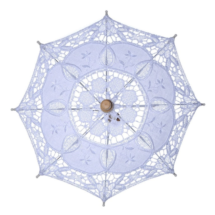 Wedding Bridal Lace Umbrella Shooting Props Wedding Supplies, Size: Length 43/Diameter 45cm(White)