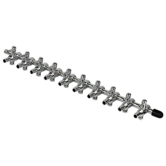 Fish Tank Oxygen Pipe Stainless Steel Distributor Oxygen Regulating Valve, Specification: Ten Heads