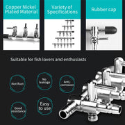 Fish Tank Oxygen Pipe Stainless Steel Distributor Oxygen Regulating Valve, Specification: Ten Heads