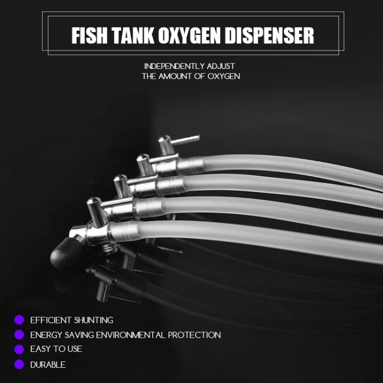 Fish Tank Oxygen Pipe Stainless Steel Distributor Oxygen Regulating Valve, Specification: Ten Heads
