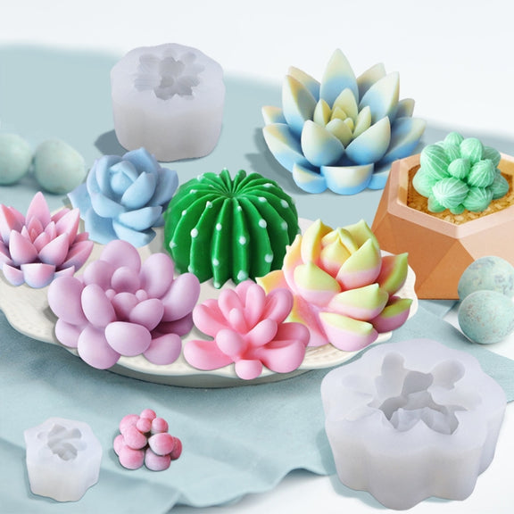 SX-ZW-196 Fleshy Three-Dimensional Candle Silicone Mold DIY Handmade Soap Aromatherapy Epoxy Mold