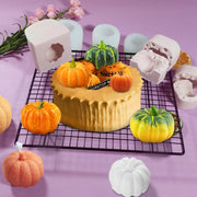 Halloween Three-Dimensional Pumpkin Cake DIY Scented Candle Silicone Mold, Specification: ZW-109