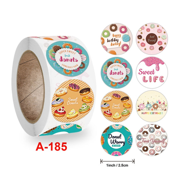 Children Happy Birthday Stickers Decorations Greeting Cards Label, Size: 2.5 cm / 1inch(A-185)
