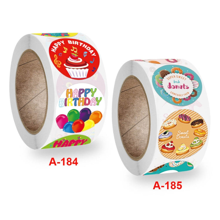 Children Happy Birthday Stickers Decorations Greeting Cards Label, Size: 2.5 cm / 1inch(A-185)