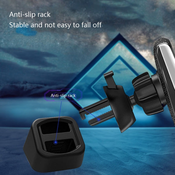 5 PCS Car Phone Holder Base Universal Car Air Outlet Clip Bracket Base, Colour: Silver Reflective