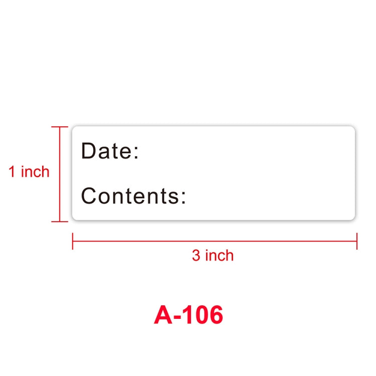 10 PCS Roll Home Kitchen Food Marking Date Sticker Label, Size: 1 x 3 inch(A-106)