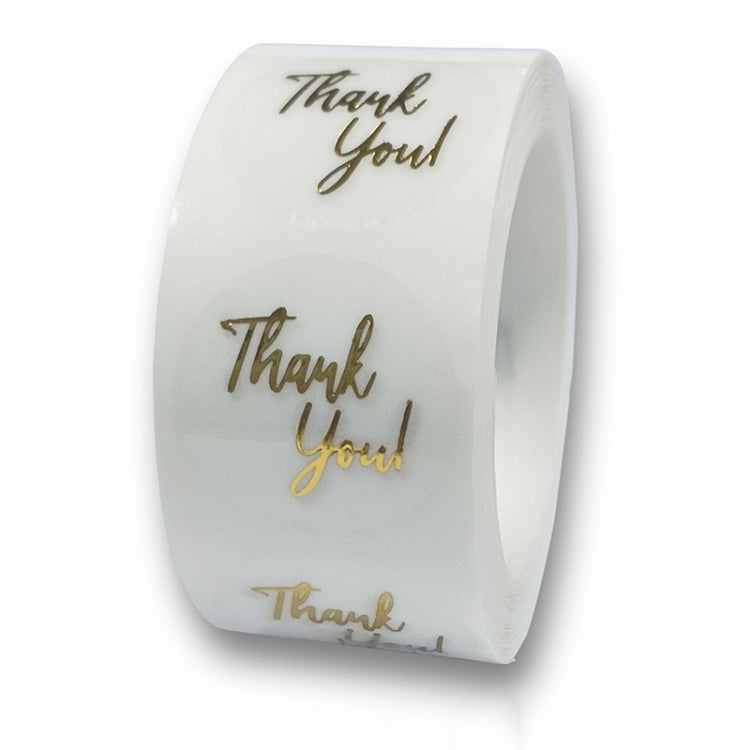 3 PCS Bronzing Thank You Baking Sticker Gift Decoration Label, Size: 2.5cm/1inch E-01