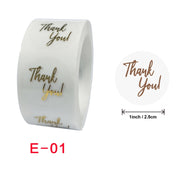 3 PCS Bronzing Thank You Baking Sticker Gift Decoration Label, Size: 2.5cm/1inch E-01