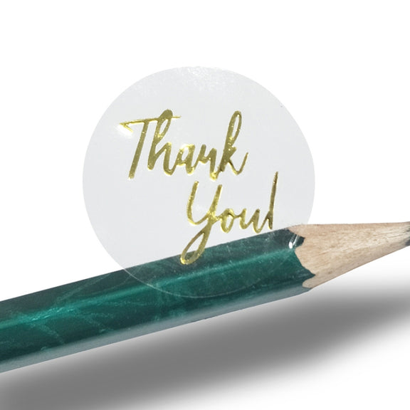3 PCS Bronzing Thank You Baking Sticker Gift Decoration Label, Size: 2.5cm/1inch E-01