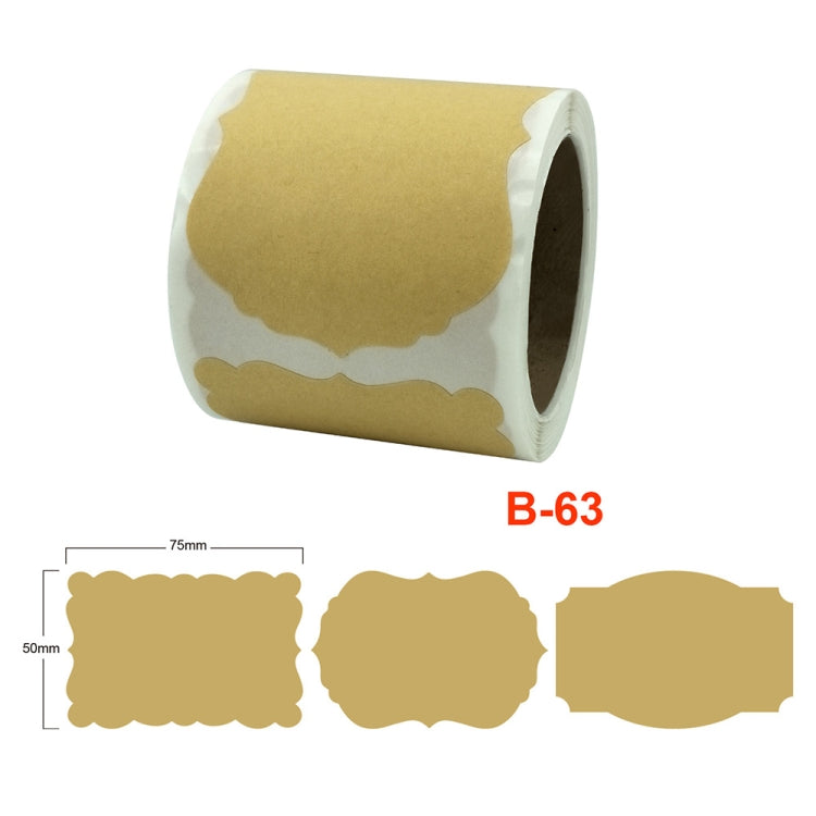 3 PCS Natural Kraft Paper Christmas Label Gift Decoration Stickers, Size: 75 x 50mm(B-63)