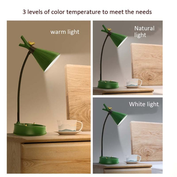 GIVELONG Forest Bird LED Touch Usb Table Lamp With Mobile Phone Holder Bedroom Bedside Night Light(GL363-2 Yellow)
