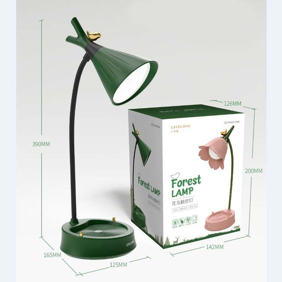 GIVELONG Forest Bird LED Touch Usb Table Lamp With Mobile Phone Holder Bedroom Bedside Night Light(GL363-2 Yellow)