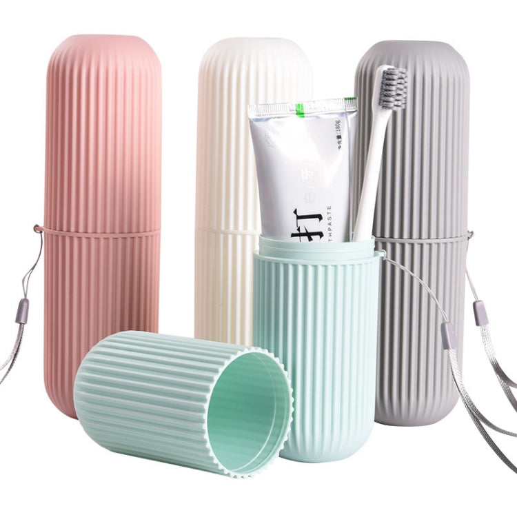 1pc Simple Travel Washing Cup Portable Toothbrush Storage Box Multifunctional Brushing Cup(Gray)