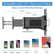 Two-in-one Multifunctional Wall-mounted Desktop Phone Computer Bracket(Black Chuck)