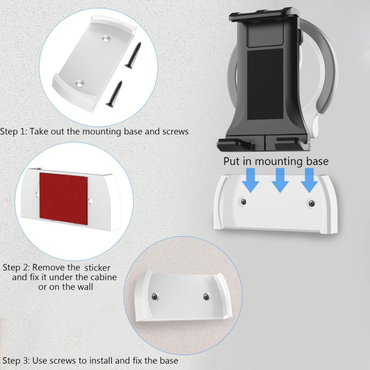 Two-in-one Multifunctional Wall-mounted Desktop Phone Computer Bracket(Black Chuck)