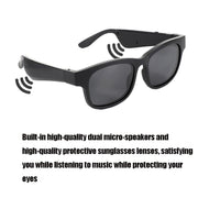 A12 Smart Bluetooth Audio Sunglasses Bluetooth Glasses(Red Gold)