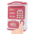 Simulation Password Fingerprint Sensor Unlocking Money Box Automatic Roll Money Safe ATM Piggy Bank(Pink) - free shipping - PMC TechLife - Order now!