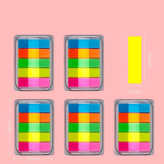 5pcs Fluorescent Transparent Small Sticker Note Indicator Label Index Sticker, Specification: 7660 (One Box)