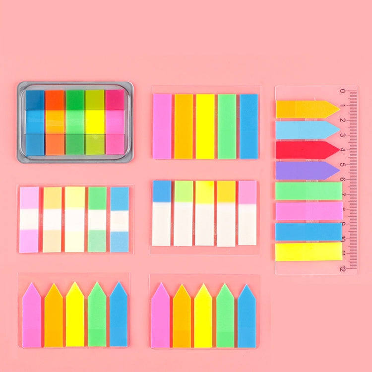 5pcs Fluorescent Transparent Small Sticker Note Indicator Label Index Sticker, Specification: 7660 (One Box)