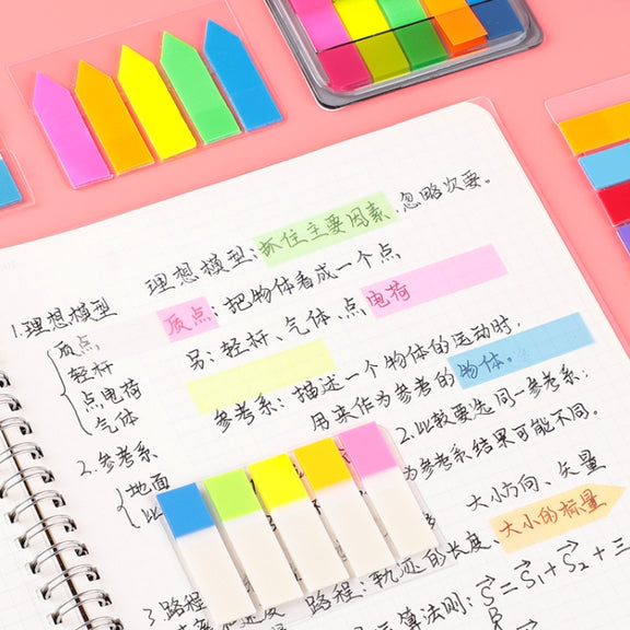 5pcs Fluorescent Transparent Small Sticker Note Indicator Label Index Sticker, Specification: 7660 (One Box)