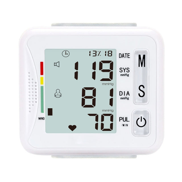 KWL-W01 Home Automatic Smart Wrist Electronic Sphygmomanometer, Style: English With Voice(White)