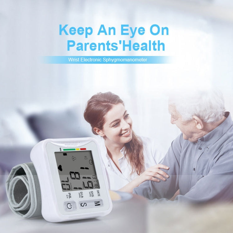 KWL-W01 Home Automatic Smart Wrist Electronic Sphygmomanometer, Style: English Without Voice(White)