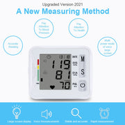 KWL-W01 Home Automatic Smart Wrist Electronic Sphygmomanometer, Style: English Without Voice(White)