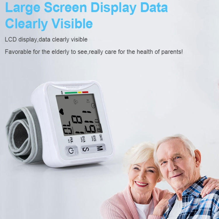 KWL-W01 Home Automatic Smart Wrist Electronic Sphygmomanometer, Style: English Without Voice(White)
