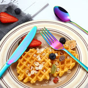 24 in 1 Stainless Steel Tableware Western Steak Cutlery Gift Set, Color: Golden