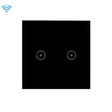Wifi Wall Touch Panel Switch Voice Control Mobile Phone Remote Control, Model: Black 2 Gang (Zero Firewire Wifi ) - Smart Switch by PMC TechLife | Online Shopping South Africa | PMC TechLife