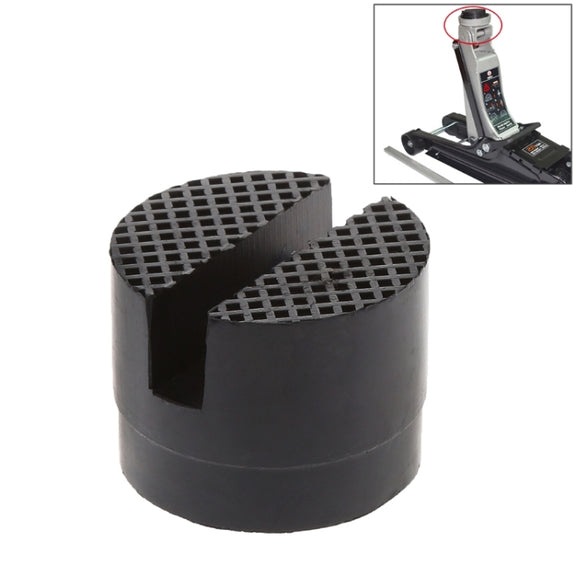 Floor Slotted Car Rubber Jack Pad Frame Protector Adapter Jacking Disk Pad Tool(Black)