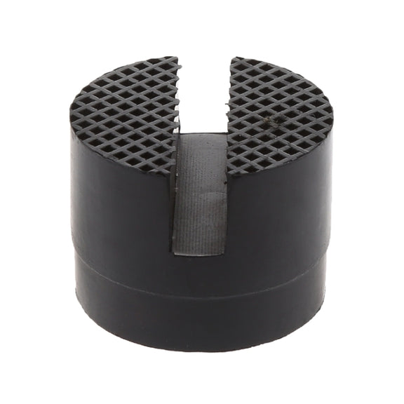 Floor Slotted Car Rubber Jack Pad Frame Protector Adapter Jacking Disk Pad Tool(Black)