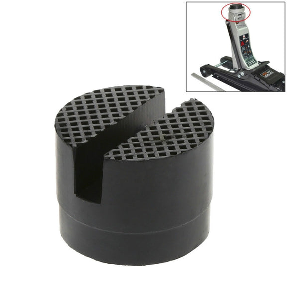 Floor Slotted Car Rubber Jack Pad Frame Protector Adapter Jacking Disk Pad Tool(Black)