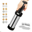 Multi-Function Stainless Steel Piping Gun Set Cookie Biscuits Hand Pressing Biscuit Machine Household DIY Baking Tools - free shipping - PMC TechLife - Order now!