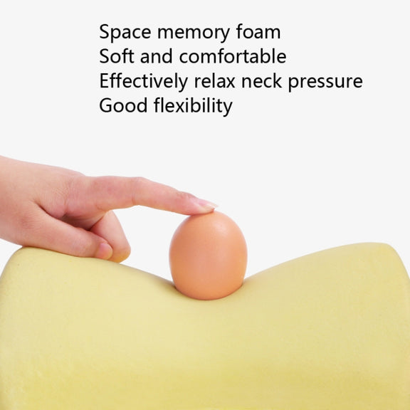 Car Headrest Pillow Neck Pillow Car Memory Foam Cervical Pillow Interior Supplies(Black Brown Edge)