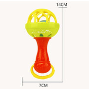 Baby Rattles Toy Intelligence Grasping Gums Plastic Hand Bell Rattle Funny Educational Toy���Color Random Delivery