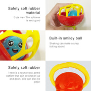 Baby Rattles Toy Intelligence Grasping Gums Plastic Hand Bell Rattle Funny Educational Toy���Color Random Delivery