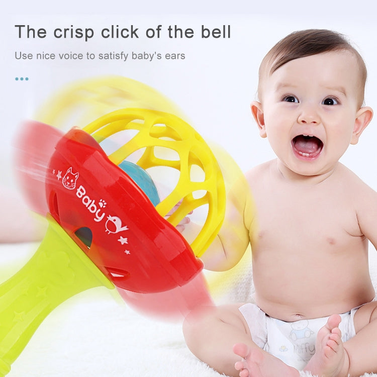 Baby Rattles Toy Intelligence Grasping Gums Plastic Hand Bell Rattle Funny Educational Toy���Color Random Delivery