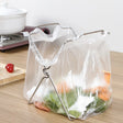 Stainless Steel Kitchen Foldable Storage Rack Plastic Bag Towel Trash Can Holder - Shelf by PMC TechLife | Online Shopping South Africa | PMC TechLife