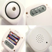 Multi-function LED Projection Alarm Clock Voice Talking Clock, Specification:White without USB cable