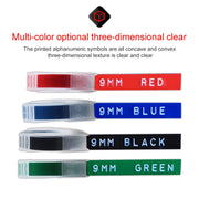 CIDY 9mm 3D Embossed Manual Label Tape, Suitable Label Machine DYMO1610 / Motex1540 Sticker Printer(Fluorescent Pink 3D-FP25)