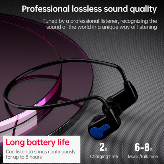 K3 Bone Conduction Bluetooth 5.0 Wireless Headphones Water-resistant Headphones 16GB RAM(Gray)