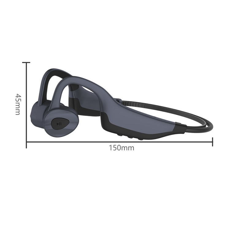 K7 Bone Conduction Bluetooth 5.0 Wireless Earphone Water-resistant Headphones 16GB RAM(Black)